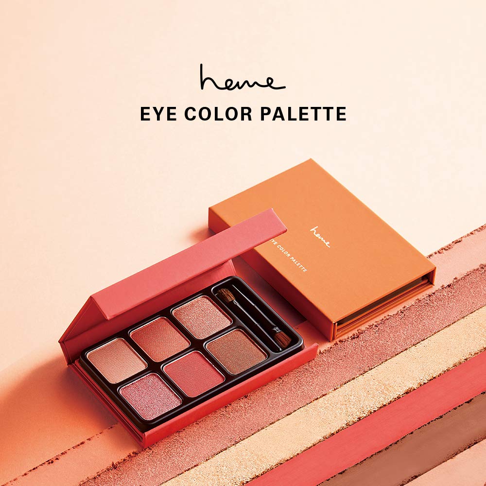 heme 6-Color Eyeshadow Palette (6 Colors) GOLDEN MANGO Taiwanese Cosmetics 1 Piece (x 1)