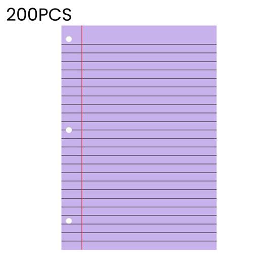 200 листов бумаги для блокнота на кольцах 8'' x 10,5'' в клетку, бумага для заполнения блокнота с 3 отверстиями для папок с 3 кольцами