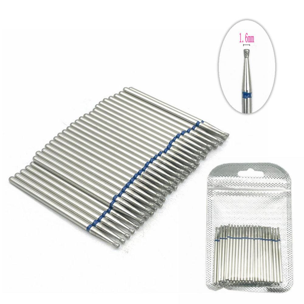 50 шт./упак. алмазные шлифовальные боры для ногтей, сверла для стоматологической алмазной полировки, полировщик для ногтей, фрезы, сверла