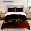 Mystery Lucifer Bedding (1 * duvet cover + 2 * pillowcase, without core) 2D Flat Duvet cover and pillowcase Christmas birthday gift Bedding set