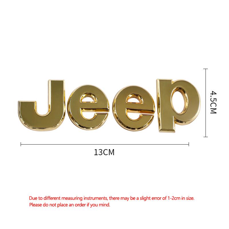 1Pcs 3D Metal Stickers Car Body Trunk Decal For Jeep Wrangler Grand Cherokee Avenger Wagoneer Compass Gladiator Patriot Renegade AMU1