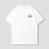 2025 Summer Men's and Women's Smiling Face Printed T-shirt 100% Cotton Round Neck Short Sleeve Top Harajuku T-shirt Y2K