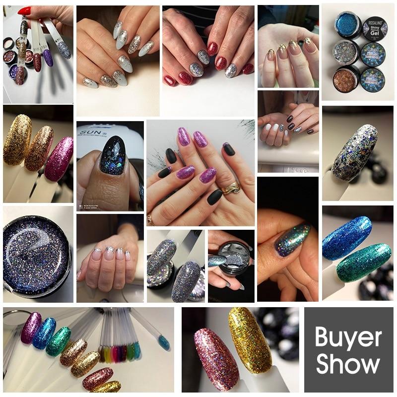 ROSALIND 5 мл гель-лак для ногтей Блестящий радужный блестящий рисунок для дизайна ногтей Vernis полуперманентный лак для ногтей гель-лак для маникюра