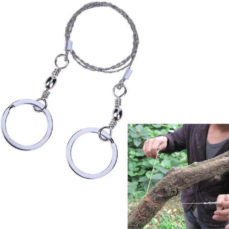 Выживание проволочной пилы I Карманная бензопила из нержавеющей стали. Механизм для рюкзака. I Легкая 22-дюймовая веревка для резки кабеля. I Веревка для аварийной бензопилы для кемпинга.