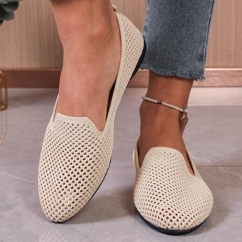 Новые туфли-лодочки из ткани Fly-knit, дышащие туфли с мелким вырезом и ленивые туфли