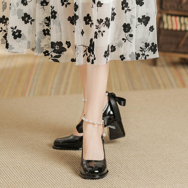 Женские туфли Мэри Джейн Туфли на толстом каблуке с ремешком на щиколотке Повседневные туфли на блочном каблуке с круглым носком Туфли-лодочки Мэри Джейн для свадьбы, офиса, вечеринки для женщин