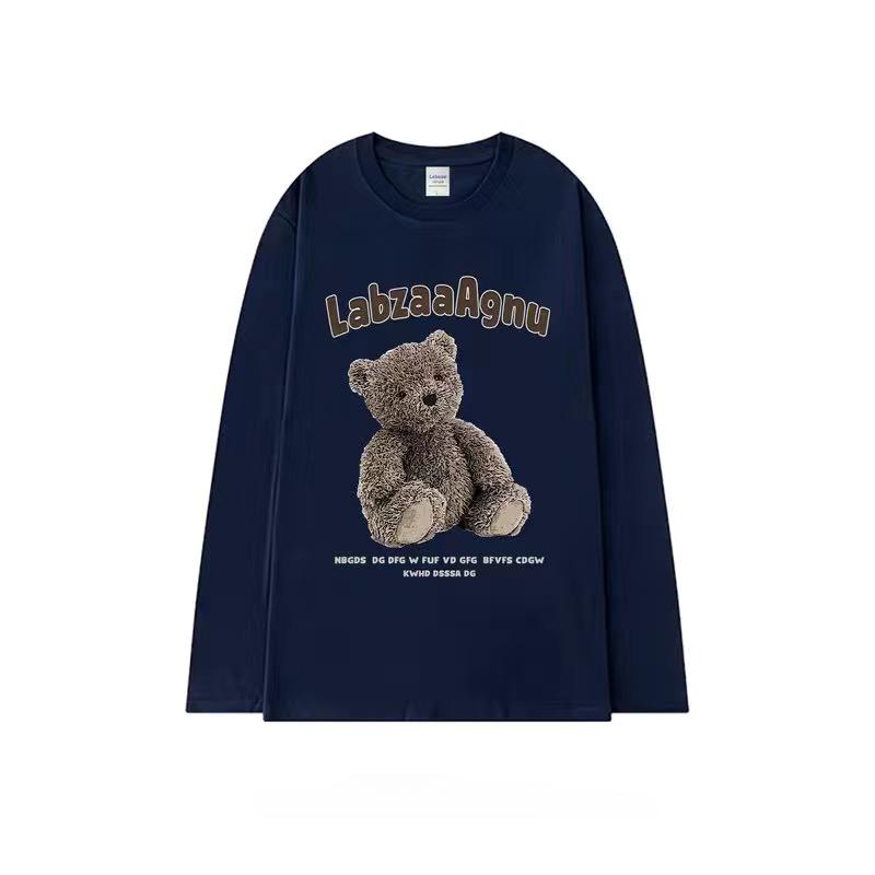 Vintage Bear Print Lazy Tshirt Women's T-shirts Tops Japanese Kawaii Ladies Ulzzang Female Korean Harajuku Clothes For Women