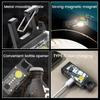 Portable Key Chain Light, IPX6 Waterproof Rechargeable COB Multi-Function Mini Work Light, 1000 Lumens, 9 Lighting Modes LED Small Flashlight