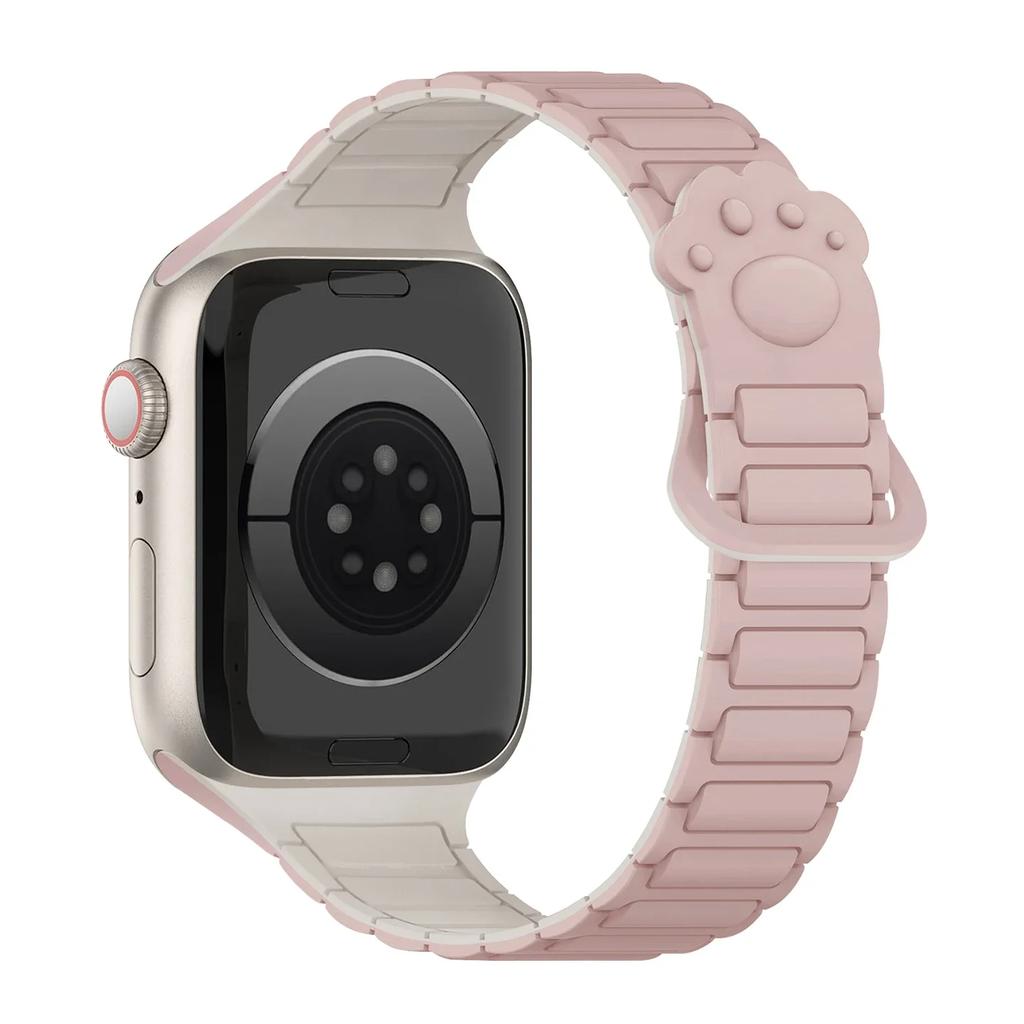 Магнитный силиконовый ремешок для Apple Watch Ultra 3 2 49мм 46мм 42мм 45мм 44мм 40 41мм Ремешок IWatch Series 11 10 9 8 7 6 SE Браслет