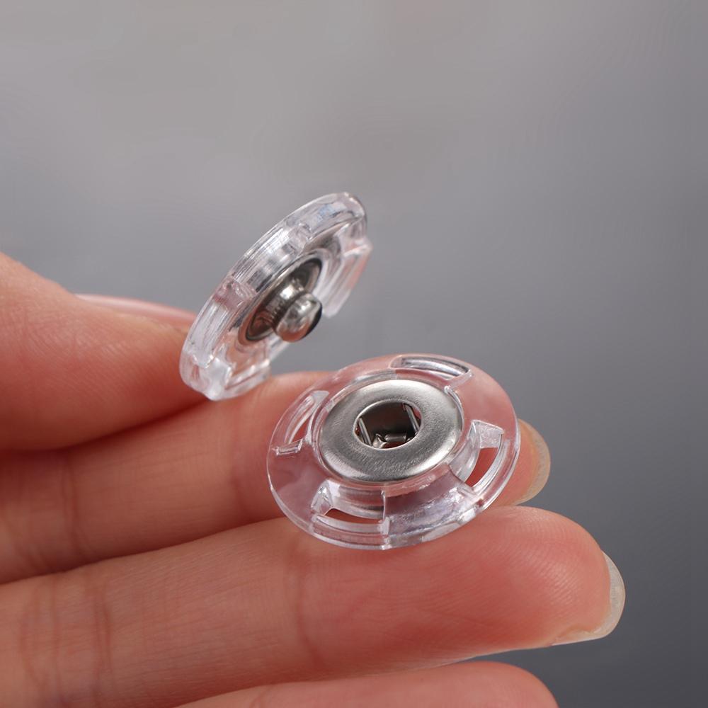 10 pcs Plastic Invisible Snap Button Fastener Transparent Snap Button Delicate Cardigan Overcoat