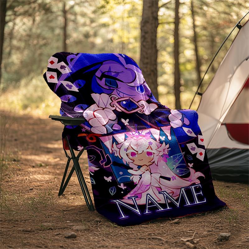 Personalized Custom Name Blanket - Cookie Run Print Design,Blanket for Sofa,Bed,Travel,Camping - Soft and Warm, Great Gift