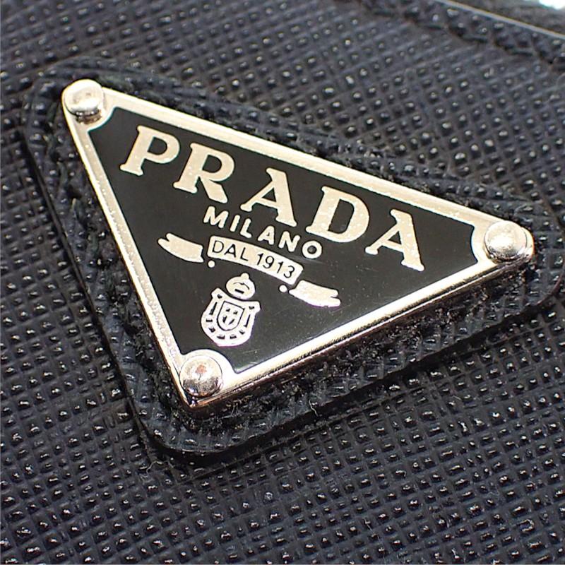 PRADA  1NR015 2WAY bag black Safiano Women