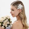 Pearl Bridal Hair Clip Silk Flower Wedding Headdress Fairy Bride Hairpin  Bride Accessories