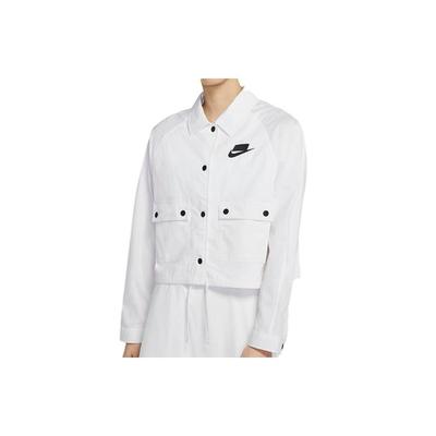 Спортивная куртка с логотипом NSW Alphabet Print, женские куртки белого цвета CV9032-100