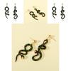 Fashionable Asymmetrical Snake Earrings Chic Modern Animal Design Jewelry