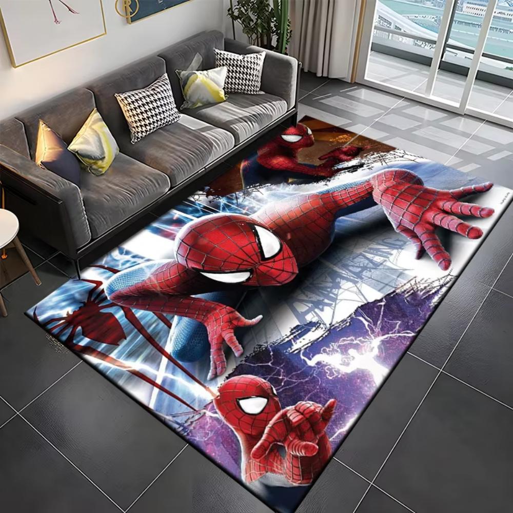 Disney Superhero Spiderman Pattern Large Rug Floor Mat for Living Room Bedroom Sofa Area Modern Decor Kid's Room Rug