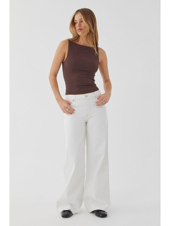 European & American Washed High Waist Wide Leg Jeans