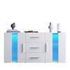 Sideboard Chest of Drawers Buffet Cabinet Storage Cabinet Cabinet Unit TV Cabinet, Lowboard, with LED Lights for Dining Room Living Room, 140*35*70cm