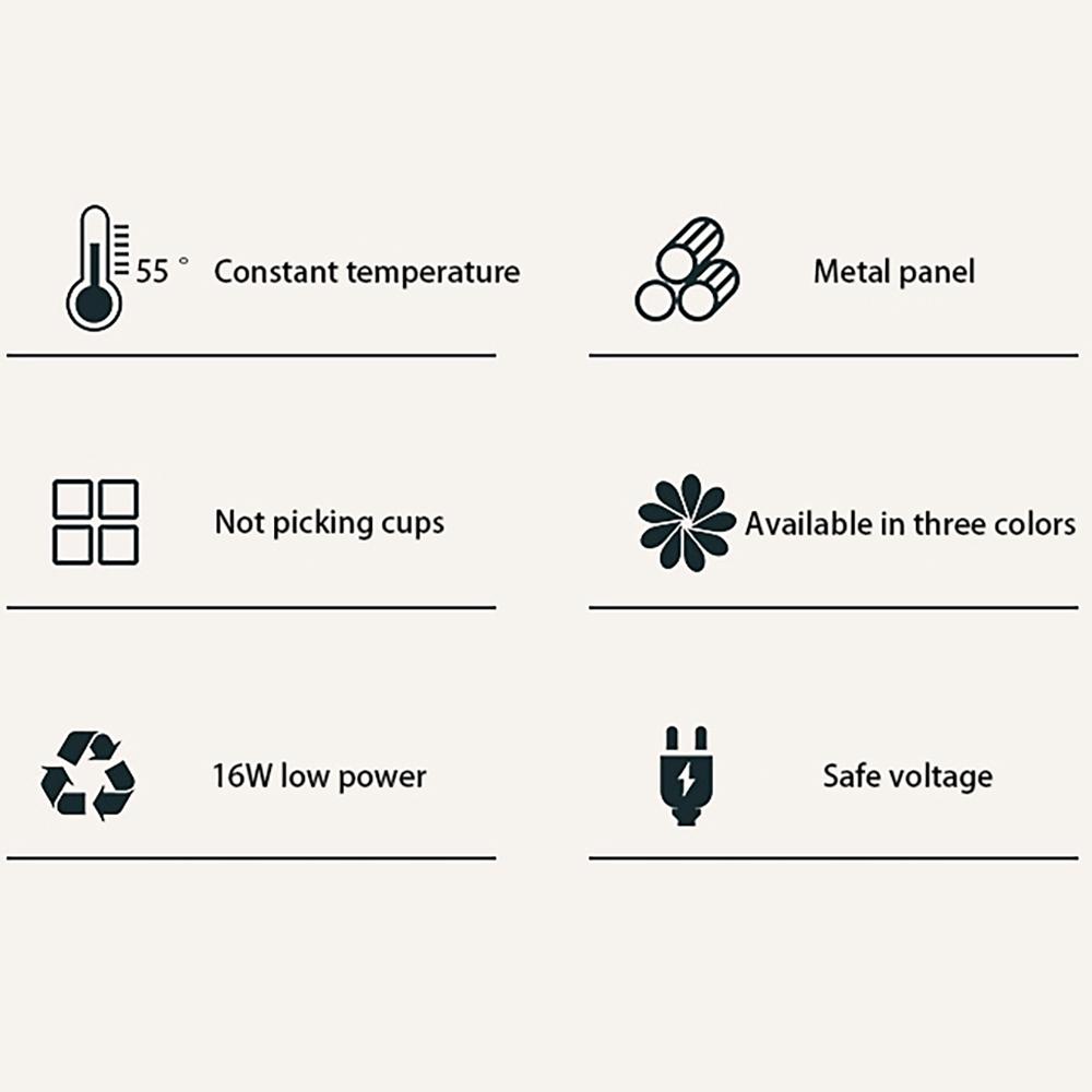 Электрический коврик для кружки, умная теплая подставка для постоянной температуры, быстрый нагрев, нагреватель для кружки, офис, низкая мощность, подарок для дома и офиса