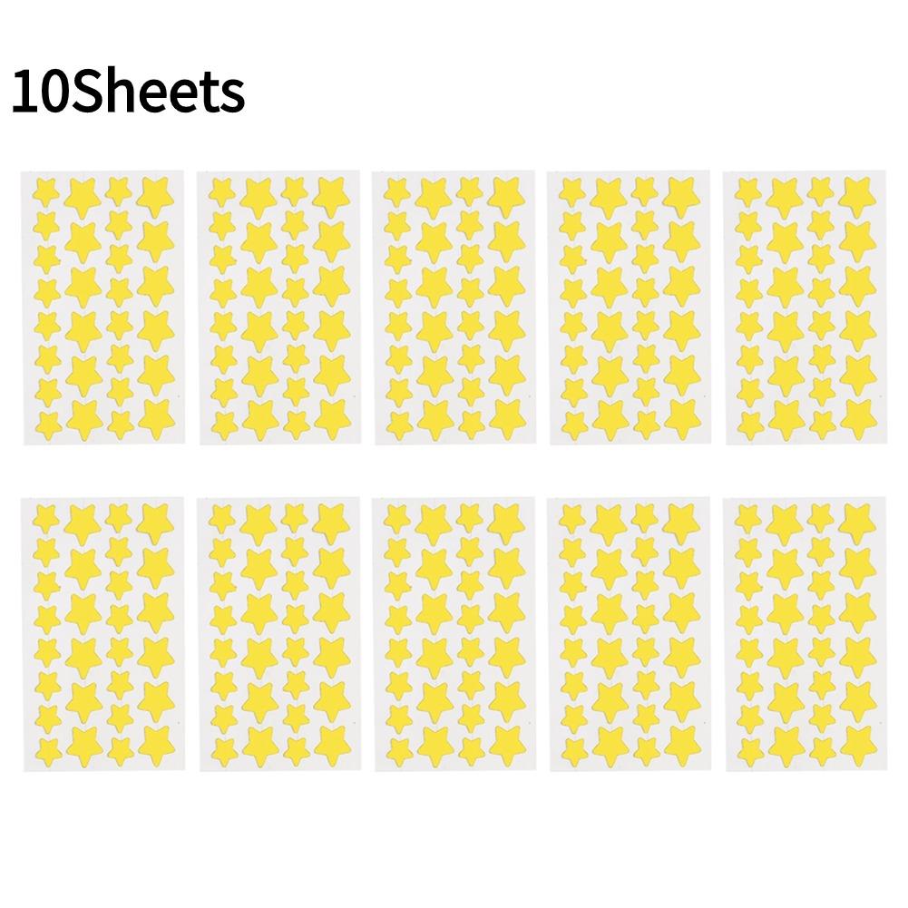 10pcs Colorful Cute Star Heart Shaped Acne Treatment Sticker Invisible Acne Cover Removal Pimple Patch Beauty Makeup Tools