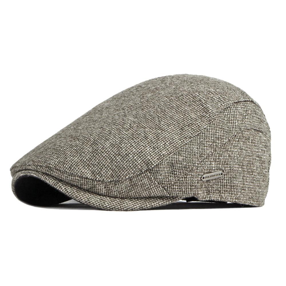 Fashion Winter Beret Hat Thick Warm Casual Newsboy Hat Soft Retro Leisure Visor Cap Men Women