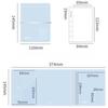 Ins A7 Refillable Notebook Tri-Fold PVC Loose Leaf Notebook Simplicity Style Clear Accordion Journal for Students