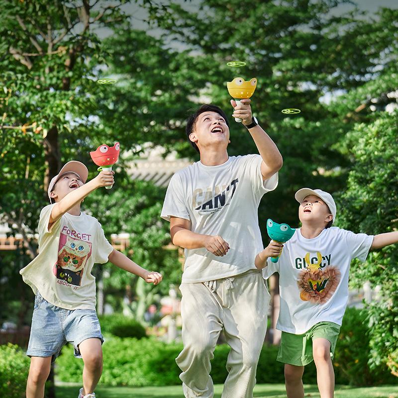 Игрушка летающая тарелка на шнурке, пусковое устройство, детские летающие игрушки, бросать, ловить, спорт на открытом воздухе, пропеллер, детская садовая игра, подарок для мальчика