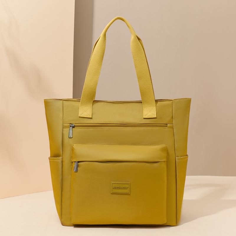 Женская сумка через плечо большой вместимости, сумка-тоут, водоотталкивающая нейлоновая сумка