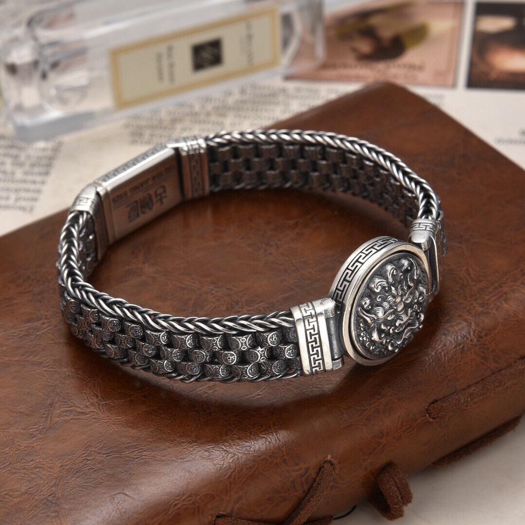 New Retro Vintage and Vintage Pixiu Rotating Bracelet for Men's Accessories with a Strong Trend