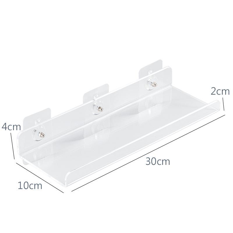 Акриловая настенная полка для хранения без сверления для ванной и общежития для разных вещей