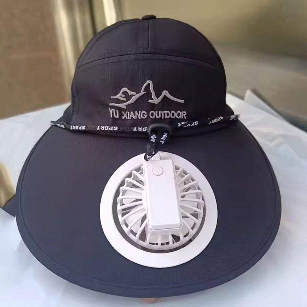 Rechargeable Charging Fan Hat UV Protection Cycling Hat Outdoor Fishing Hat  Men Women