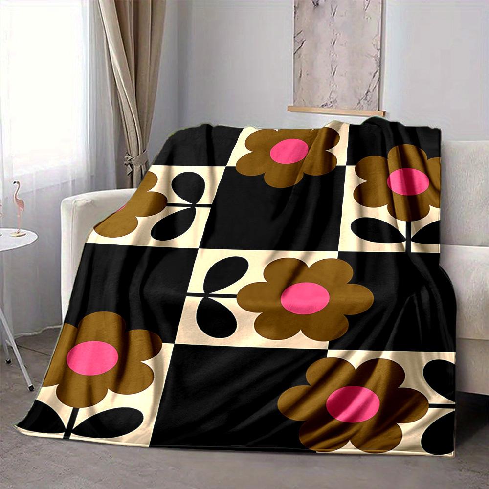 1pc Flower Pattern Blanket Warm,Perfect for Camping And Travel, Making It a Great Gift for Any Season yy250904053