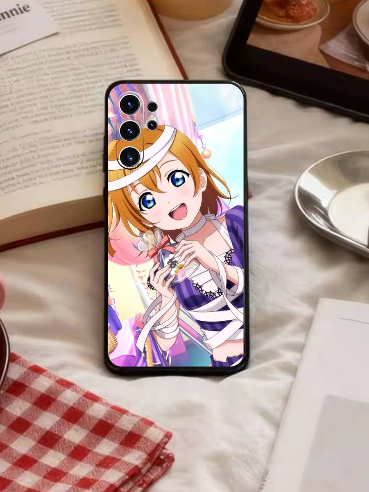Love Live-Косака Хонока Чехол для телефона Samsung S26,S25,S24,S23,S22,S30,S21,Ultra,Plus,FE 5G Черный Мягкий чехол