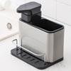 Hand And Dish Soap Dispenser Non-Slip Drainage Base Sponge Holder Detachable Kitchen Sink Countertop Organizer Dishwashing Liquid Container
