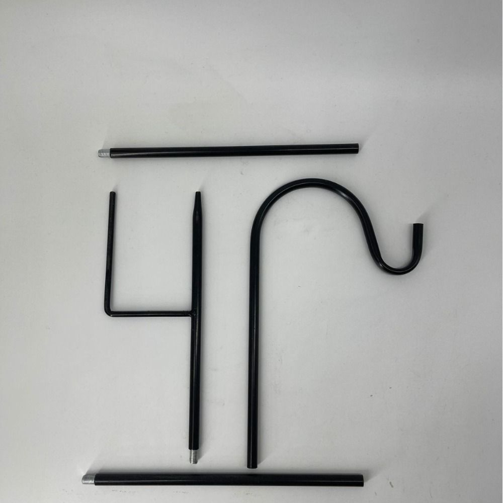 Detachable Ground Insertion Rod Rust Proof Iron Bracket Durable Shepherd Hook Courtyard