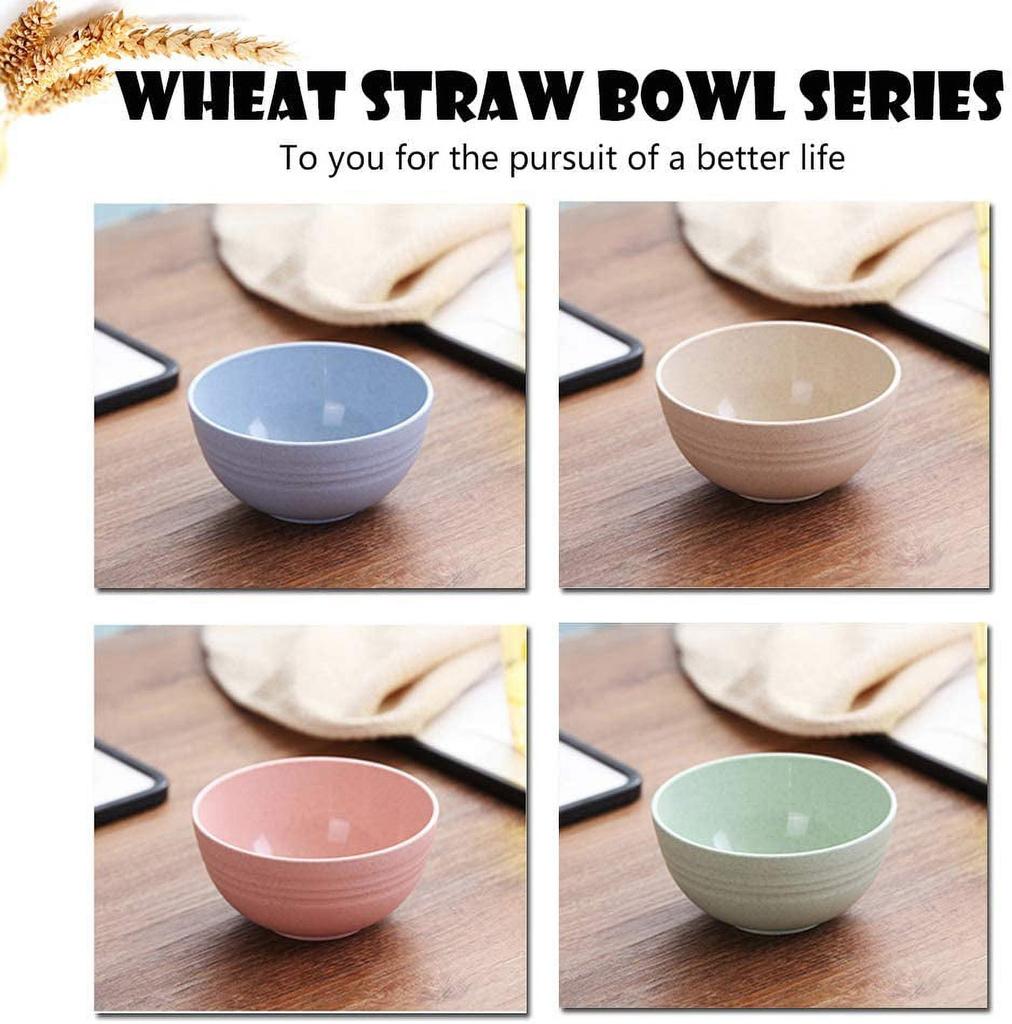 Color cereal bowl set 4 pack suitable for daily meals rice breakfast and other kitchen use
