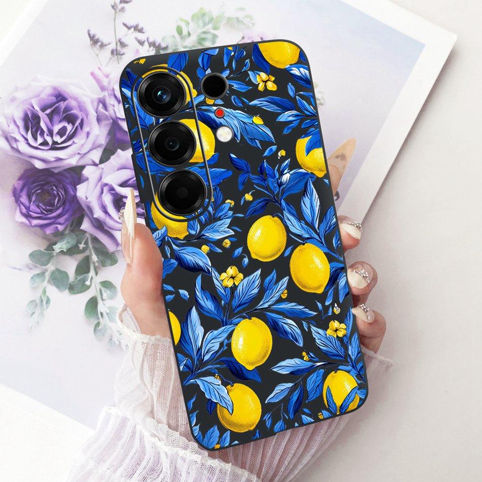 For Tecno Camon 50 4G CN5 Cute Flower Butterfly Cat Painted Case For Tecno Camon50 4G Black Silicone Soft Phone Cases