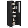 Highboard 2 pcs Black Oak Effect Particleboard