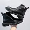 Fashion Boots Men Shoes High Top Zips Casual Shoes Outdoor Fashion Classics Ankle Boots High Slip On Office Work Shoes Men Sneakers