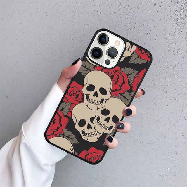 Skull with dimand eyes Phone Case Cover For iPhone 17 Air 15 16 14 13 12 Pro Max 11 Pro Max Plus Coque Shell