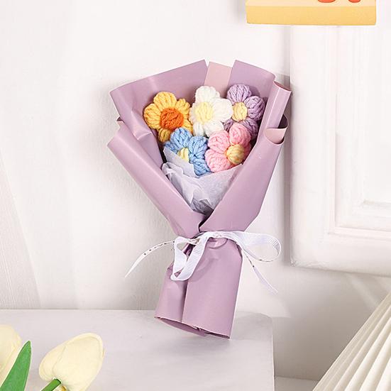 Привлекательный искусственный букет цветов, атмосфера, реалистичный яркий цвет, создание красочного букета цветов, сотканного вручную, на день Святого Валентина