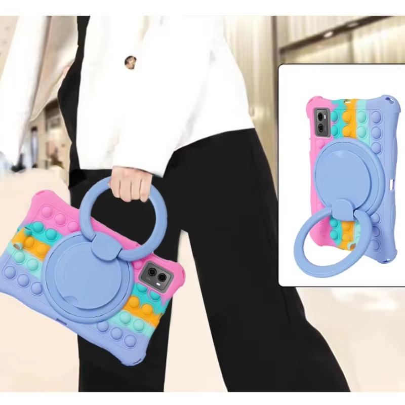 Soft Silicone Shell Kids Case For Lenovo Y700 2025 TB-321FU Legion Y700 Gen 2 TB-320FU 2023 Case 360 Rotating Stand Cover
