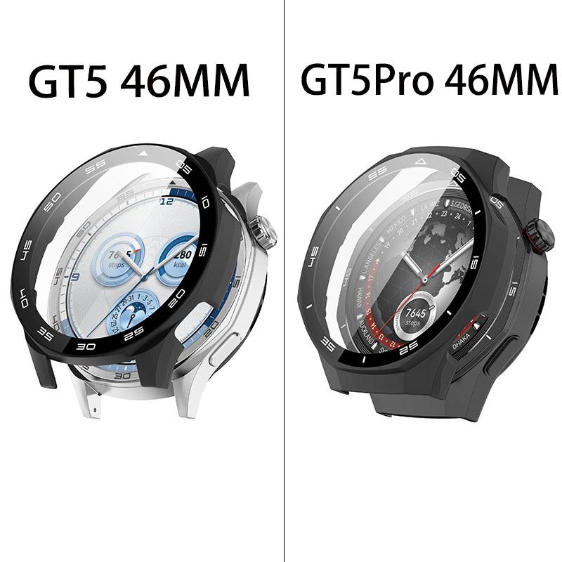 Чехол для Huawei Watch GT 5/GT5 Pro 46 мм Защитное стекло для экрана и Жесткий ПК Защитный бампер Huawei GT5 Чехол Аксессуары