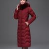 Hooded Fur Collar Down Cotton Jacket Women Winter Clothing   Middle-Aged Mother Mid-Long Thicken Coat Warm  Jacket
