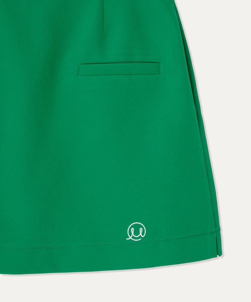 Mayol Symbol Embroidered Miniskirt_Green