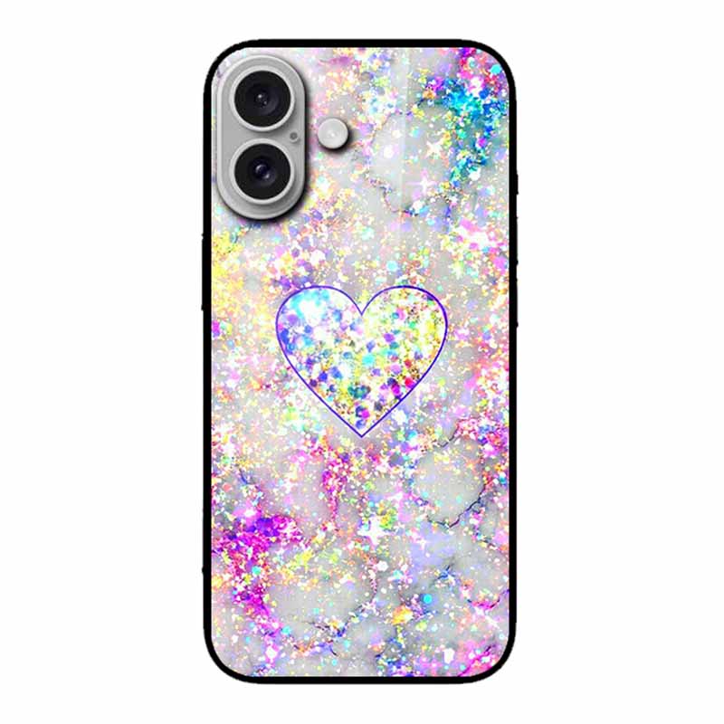 Glass Case For iphone 16 Plus 16Plus Coque Tempered Glass Hard Back Cover For iphone 16 Plus Phone Case Soft TPU Black Bumper