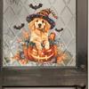 Halloween Cute Puppy Pumpkin Bat Glass Doors and Windows Home Decorative Window Stickers