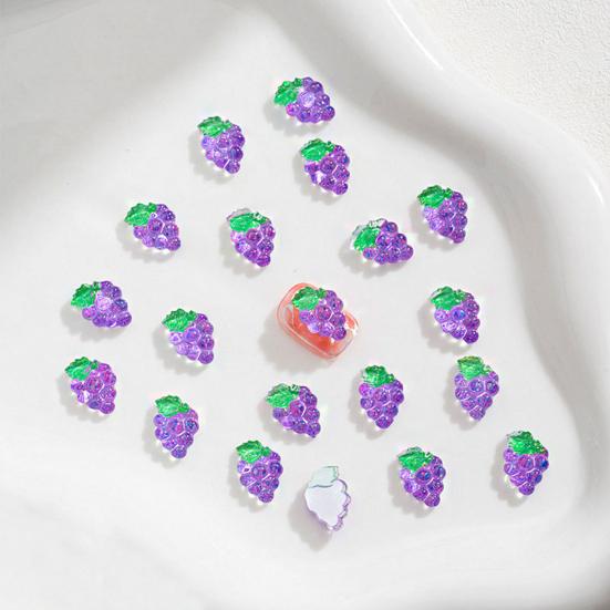 50 шт. подвески для дизайна ногтей из фруктовой смолы подвески для дизайна ногтей Kawaii вишня клубника лимон арбуз виноград персик DIY аксессуары для поделок