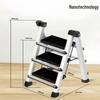 Складная телескопическая стремянка А-образной формы для дома, Утолщенная подставка-табурет, 3-4 ступени, Многофункциональная для использования в помещении.