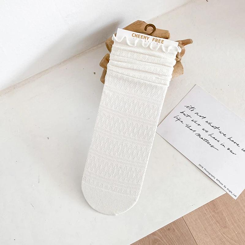 Модные носки для женщин Милые Новые Белые Ретро Кружевные Девичьи Сладкие Носки Сетка Простые Женские Повседневные Сладкие Дышащие Свободные Носки Женские